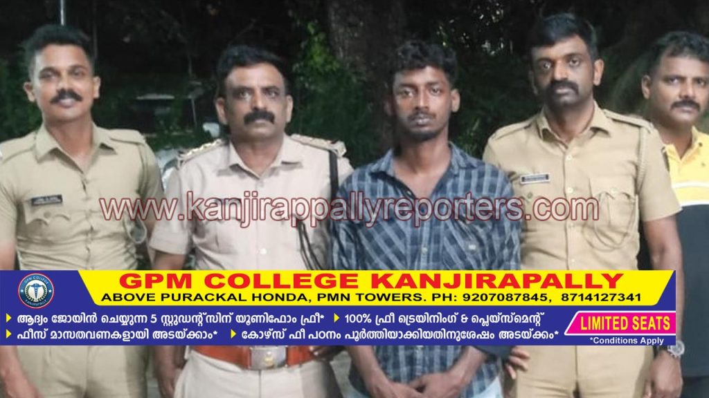 1.108 കിലോ കഞ്ചാവുമായി മുണ്ടക്കയം സ്വദേശി ചെങ്ങന്നൂരിൽ  പിടിയിൽ